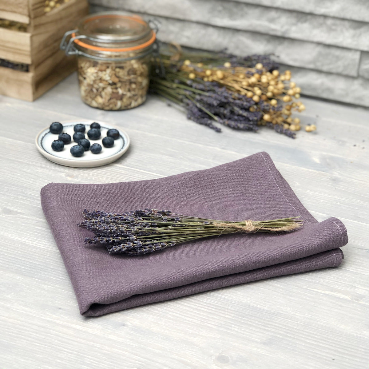 lifestyle | Lavender Tea Towel | Lavender Kitchen Towel | Linen & Fonts 