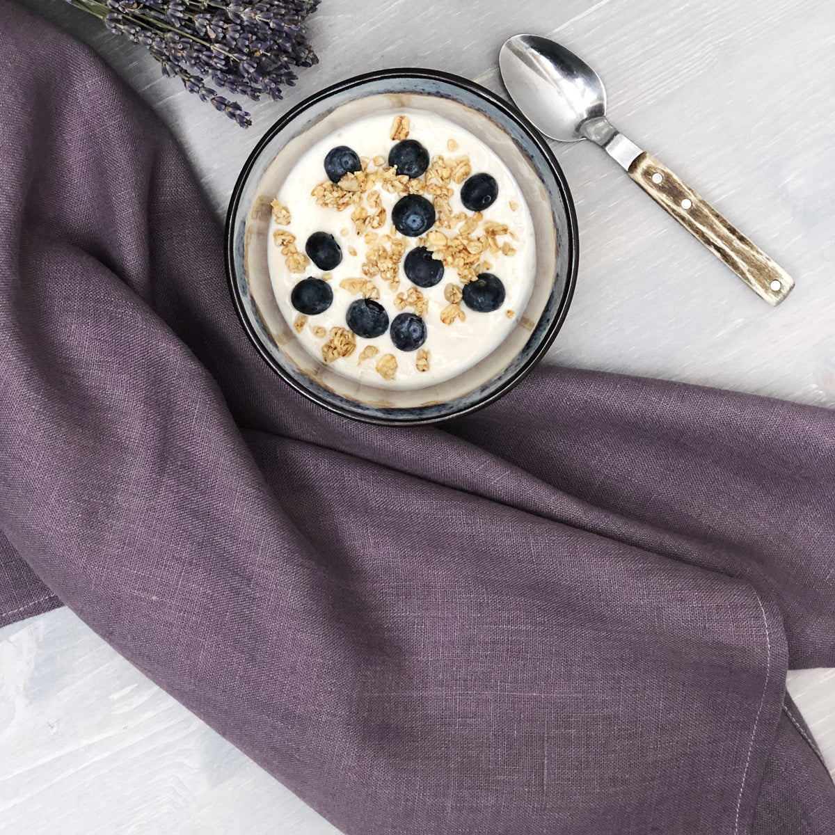 lifestyle | Lavender Linen Tea Towel | Linen & Fonts 