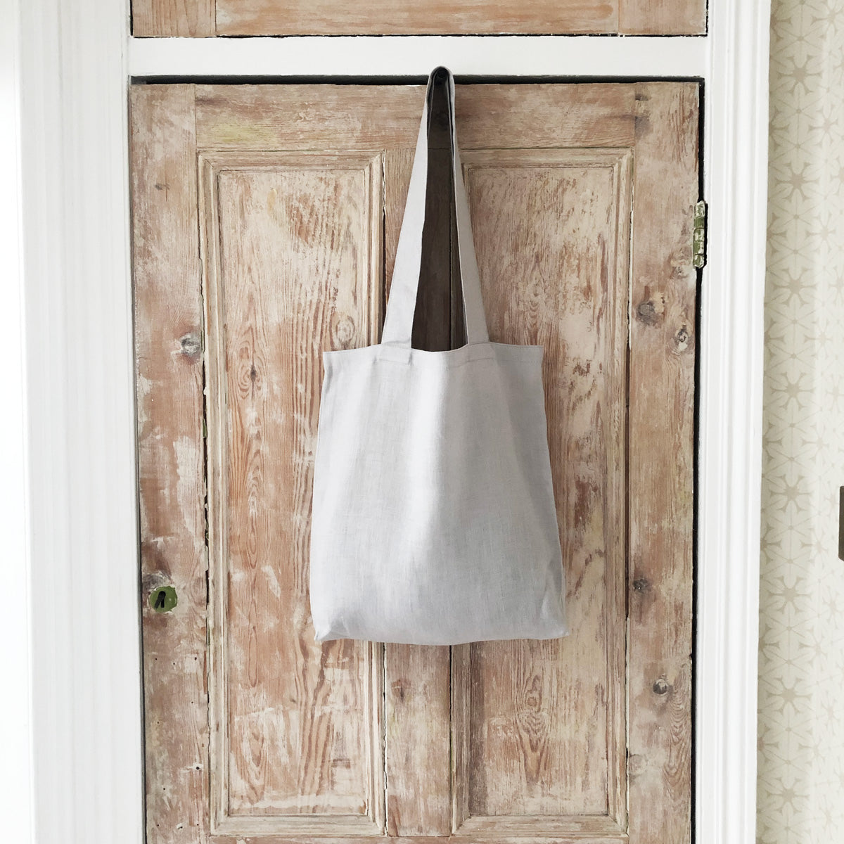 lifestyle | Silver Grey Linen Tote Bag | Linen & Fonts 