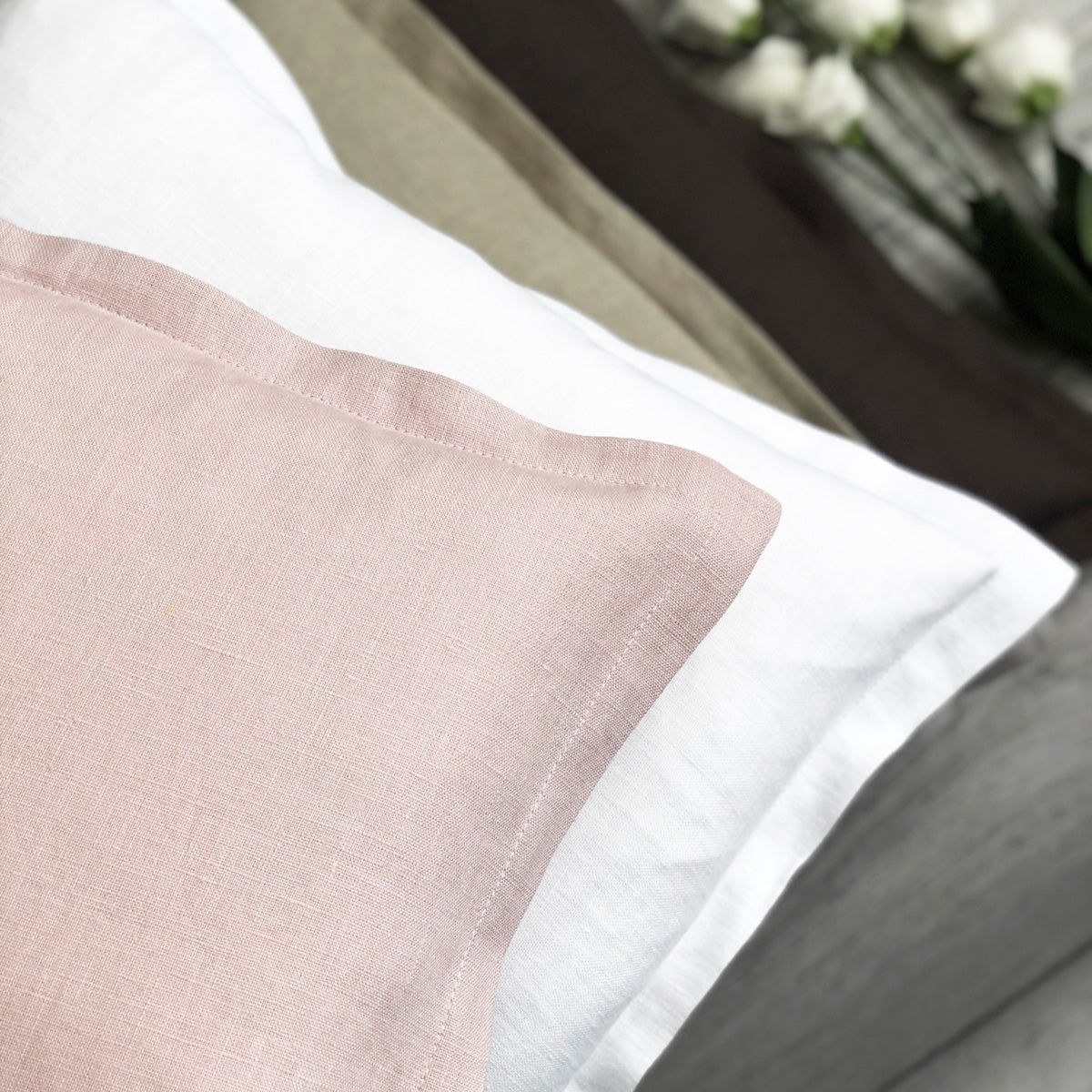 lifestyle | Pastel Colours Linen Boudoir Pillows | Linen & Fonts 