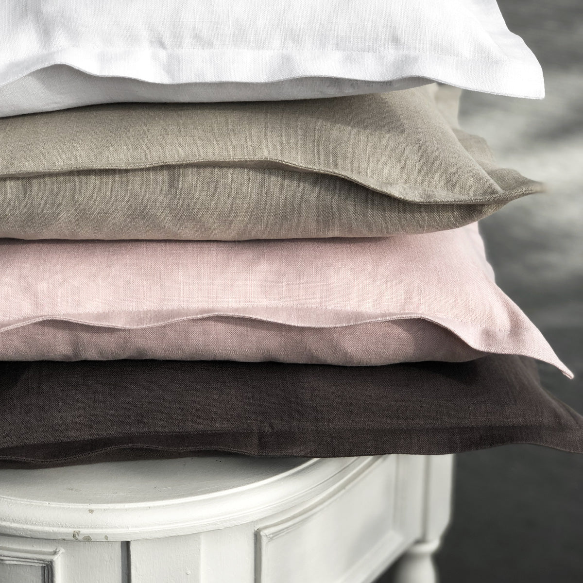 lifestyle| Muted Colours Boudoir Pillows | Linen & Fonts 