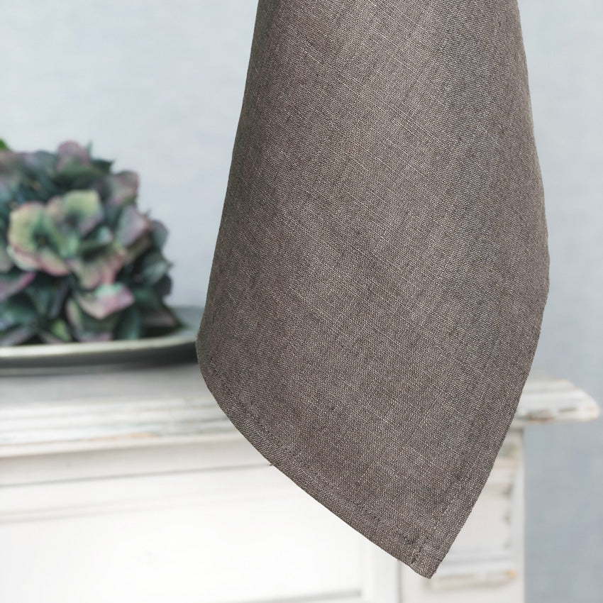 product | Brown Linen Tea Towel | Linen & Fonts 