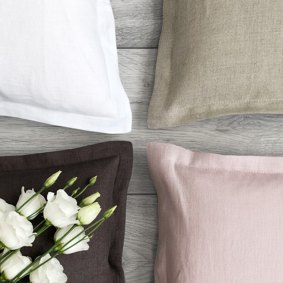 lifestyle | Pastel Colours Linen Boudoir Pillows Collection | Linen & Fonts