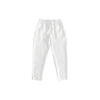 White Linen Tapered Trousers