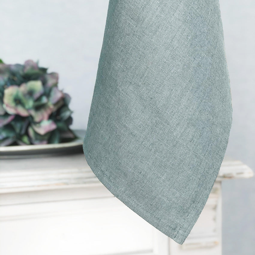 product | Sage Green Pure Linen Kitchen Tea Towel - Linen & Fonts