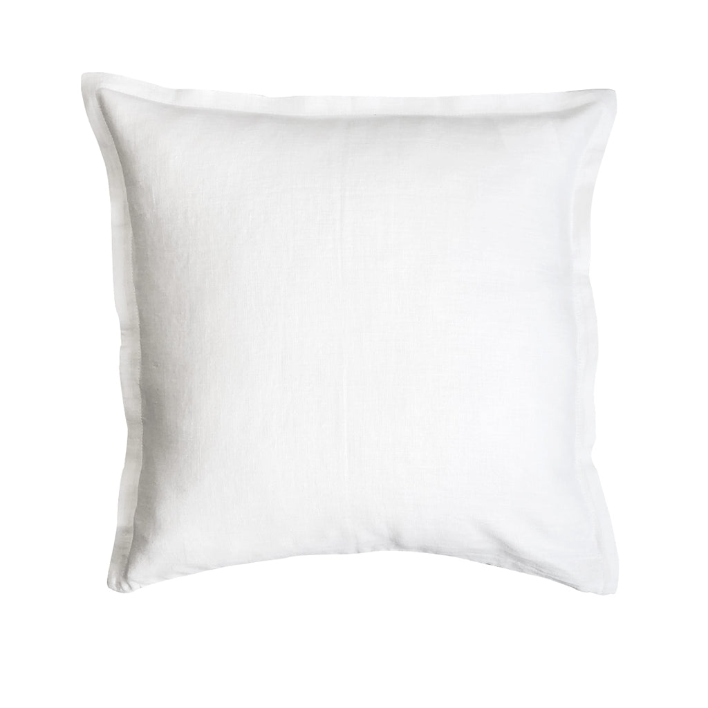 Pure White Linen Cushion<br>Cover 50x 50 cm