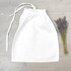 product | White Linen Small Drawstring Bag | Linen & Fonts  